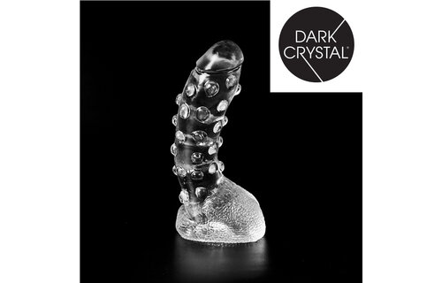 Dark Crystal Clear 22 cm - Smooth Dildo With Scrotum Safe