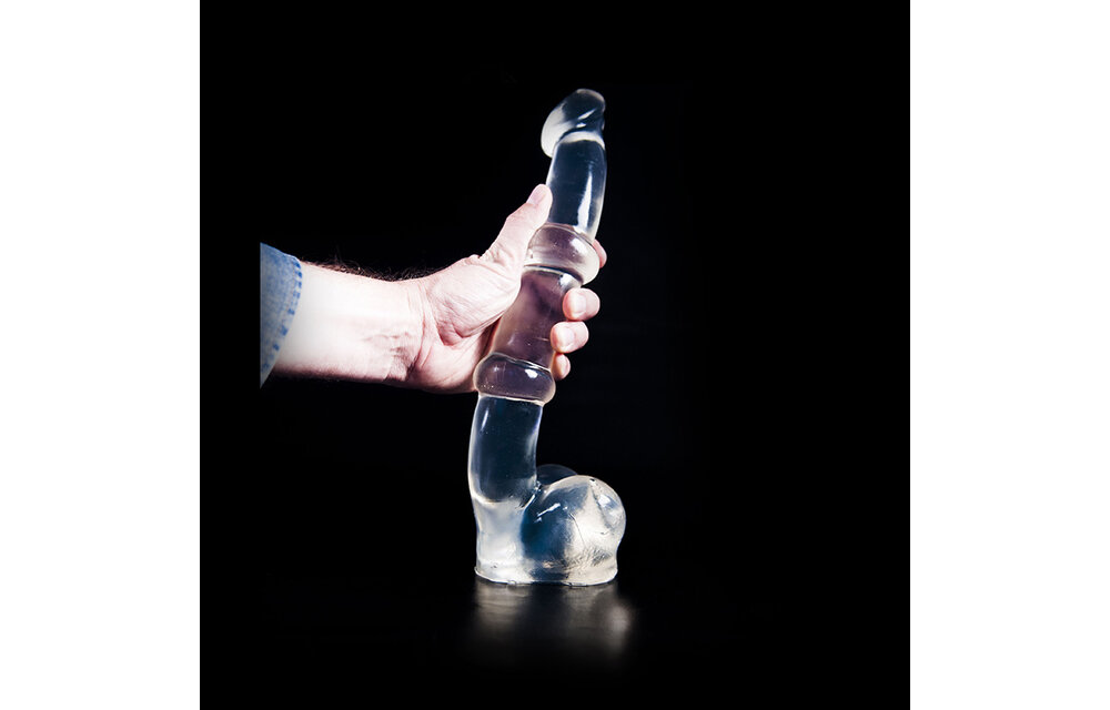 Dark Crystal Clear Dildo 34 cm – Glatt, sicher und extra dehnbar