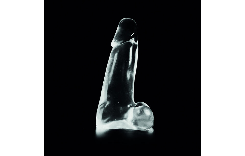 Dark Crystal Clear 26 cm - Zwarte Dildo Met Structuur & Balzak