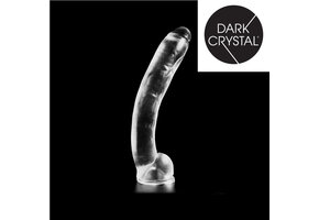 Dark Crystal Clear Dildo 37,5 cm – Schlank, glatt & sicher
