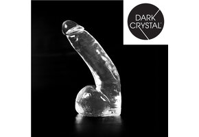 Dark Crystal Clear 28 cm – Schwarzer Dildo mit stimulierenden Falten