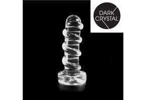 Dark Crystal Clear 27,5 cm – Mittlerer Dildo mit Falten