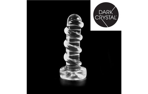 Dark Crystal Clear 27,5 cm - Medium Dildo met Plooien