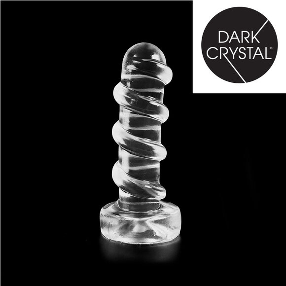 Dark Crystal Clear 27,5 cm – Mittlerer Dildo mit Falten