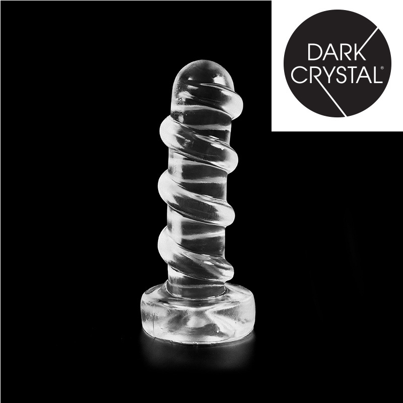 Dark Crystal Clear 27,5 cm - Medium Dildo met Plooien