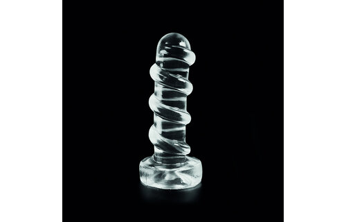 Dark Crystal Clear 27,5 cm - Medium Dildo met Plooien