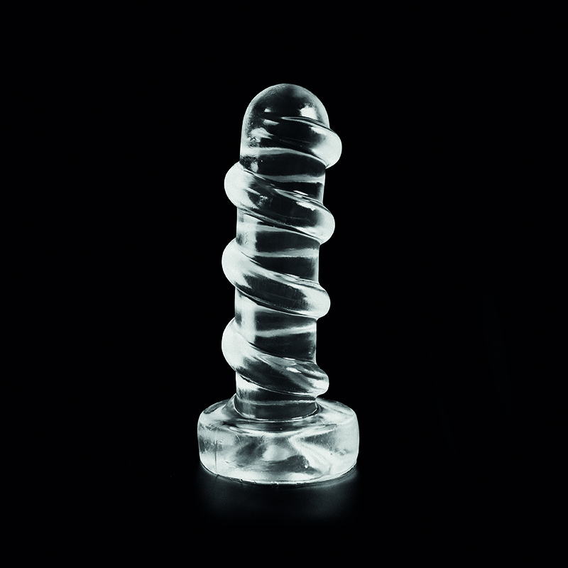 Dark Crystal Clear 27,5 cm – Mittlerer Dildo mit Falten