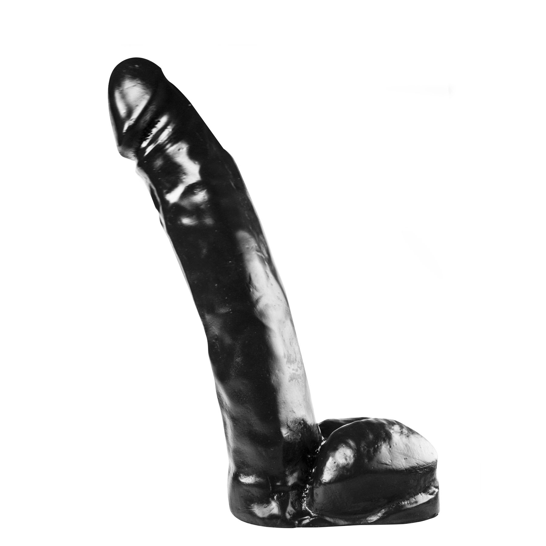 Dark Crystal Black 33,5 cm – Stevige Realistische Zwarte Dildo