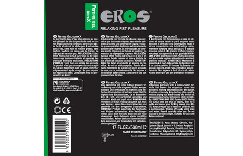 Eros Fisting Gel Ultrax 500 ml – Sicheres und langanhaltendes Gleitmittel
