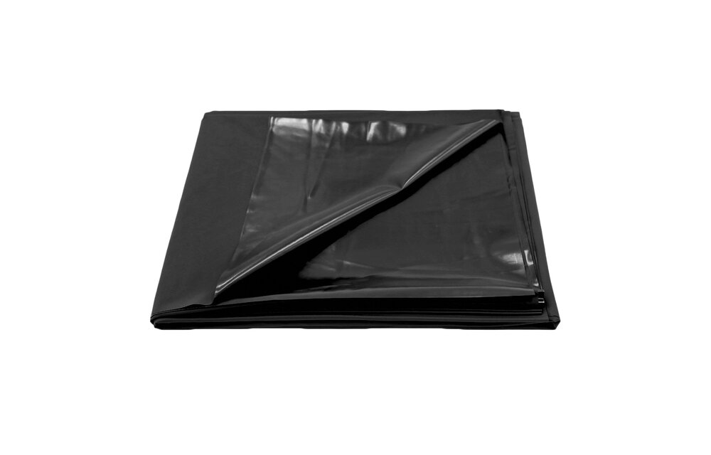Dünne schwarze PVC-Hülle 220 x 130 cm | Wasserabweisender Bettschutz