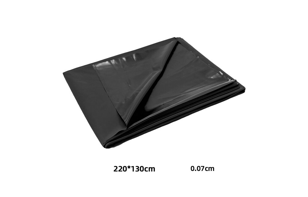 Thin Black PVC Cover 220x130 cm | Water-repellent Bed Protection