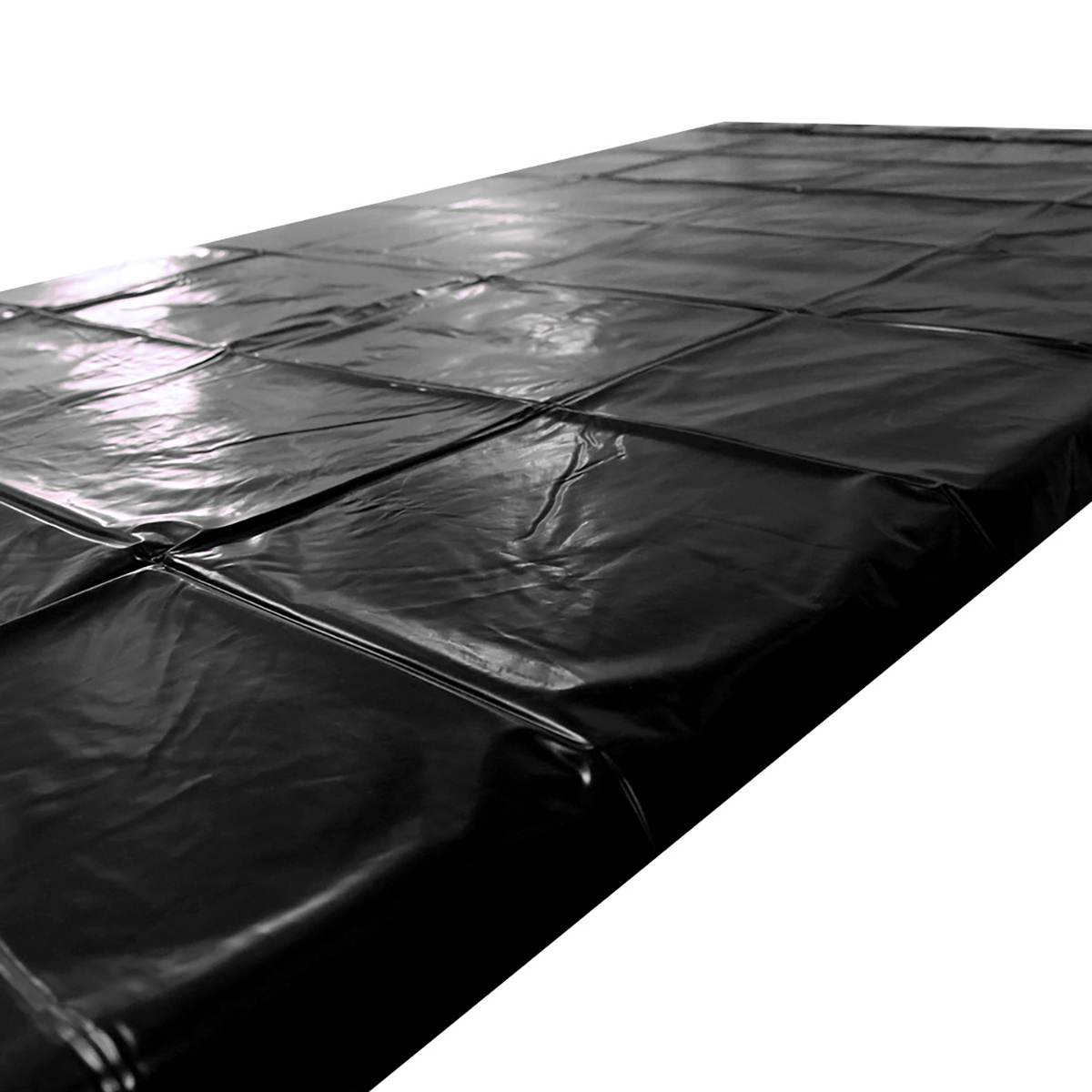 Dünne schwarze PVC-Hülle 220 x 130 cm | Wasserabweisender Bettschutz