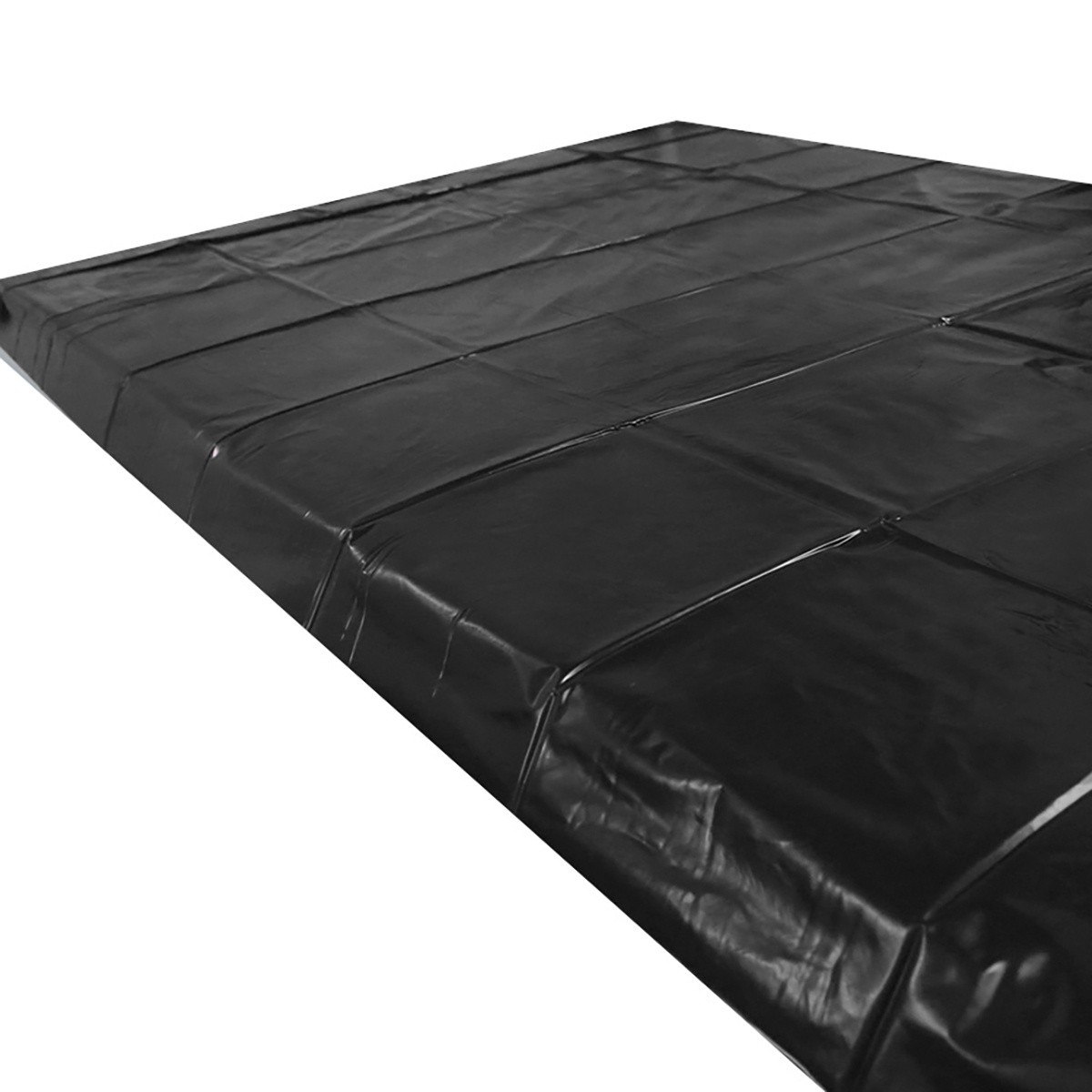 Dünne schwarze PVC-Hülle 220 x 130 cm | Wasserabweisender Bettschutz