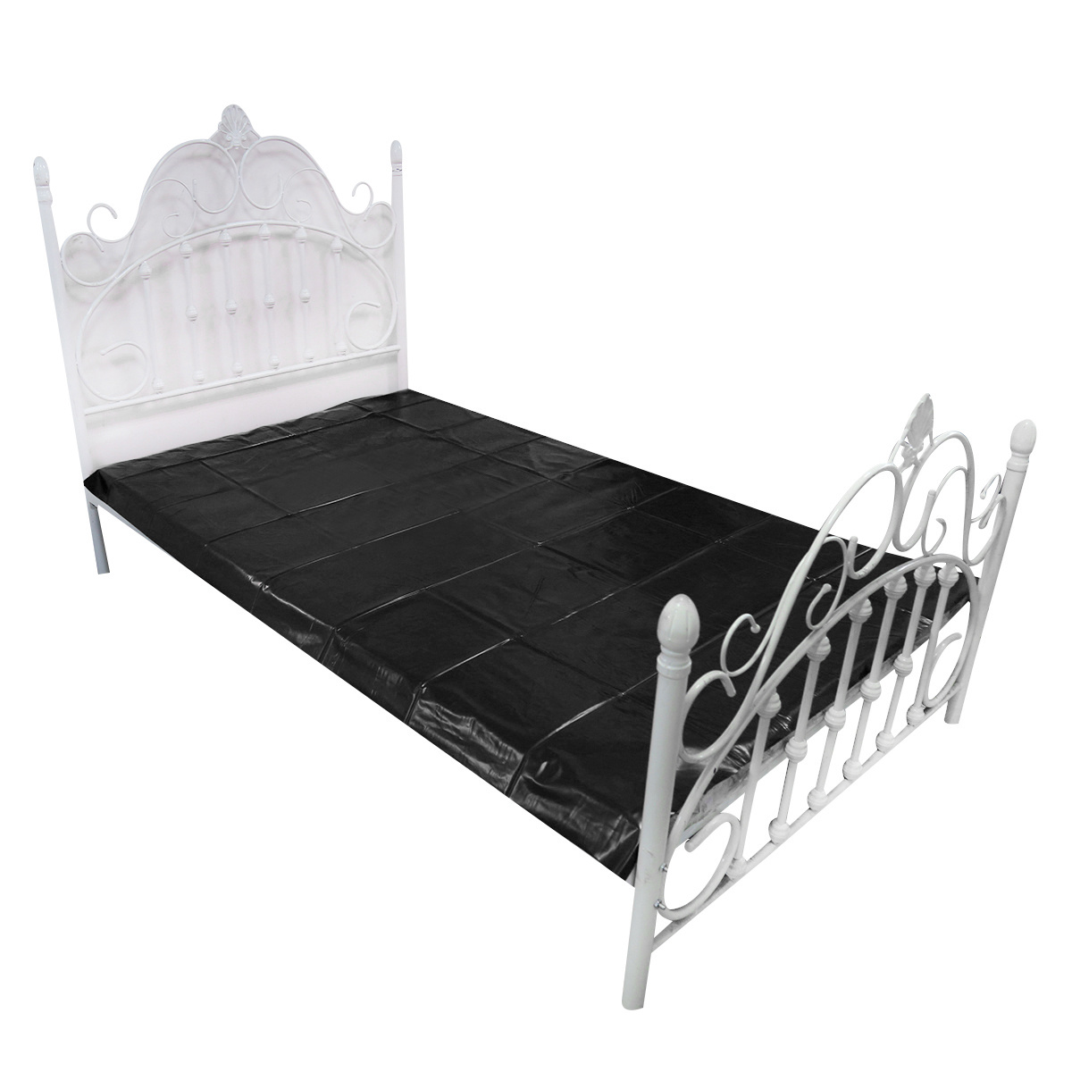 Thin Black PVC Cover 220x130 cm | Water-repellent Bed Protection