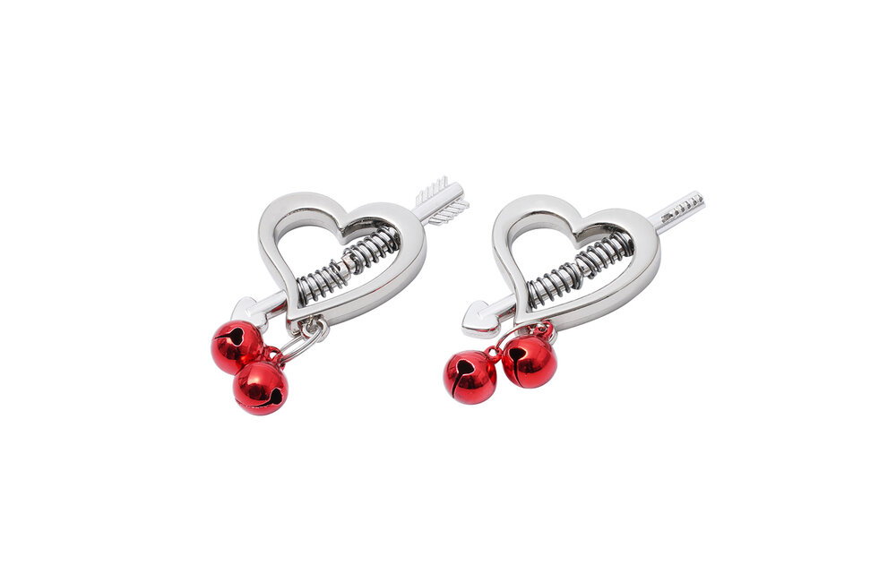 Heart-Shaped Spring Clamps for Nipples | Playful & Romantic Pleasure