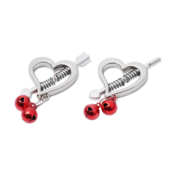 Heart-Shaped Spring Clamps for Nipples | Playful & Romantic Pleasure