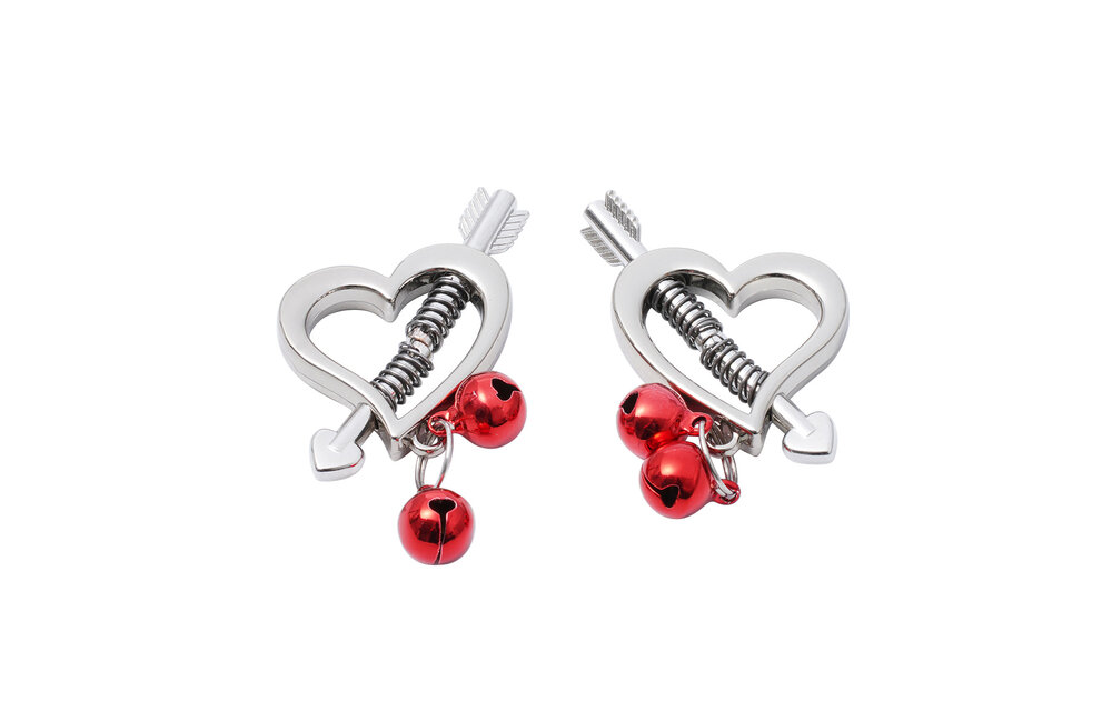 Heart-Shaped Spring Clamps for Nipples | Playful & Romantic Pleasure
