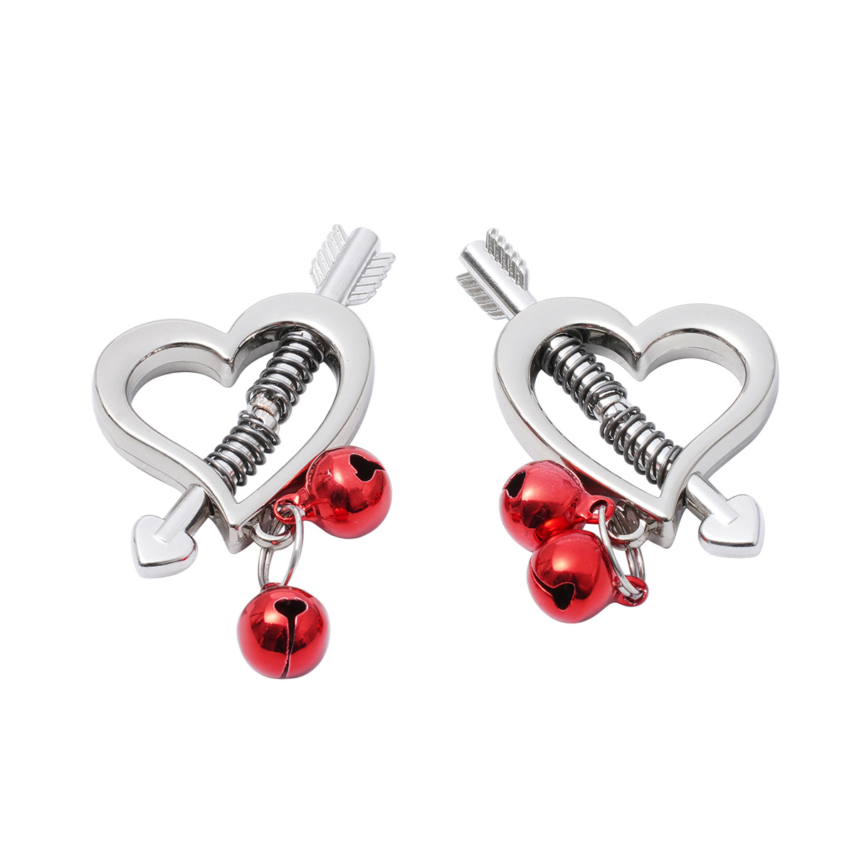 Heart-Shaped Spring Clamps for Nipples | Playful & Romantic Pleasure