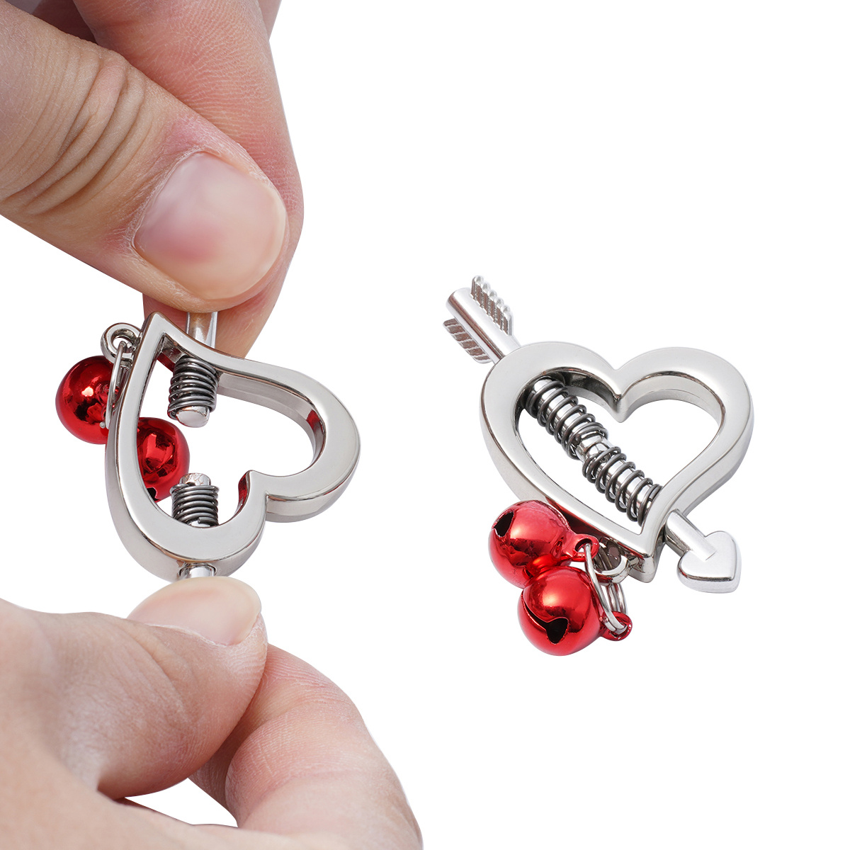Heart-Shaped Spring Clamps for Nipples | Playful & Romantic Pleasure