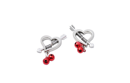 Heart-Shaped Spring Clamps for Nipples | Playful & Romantic Pleasure