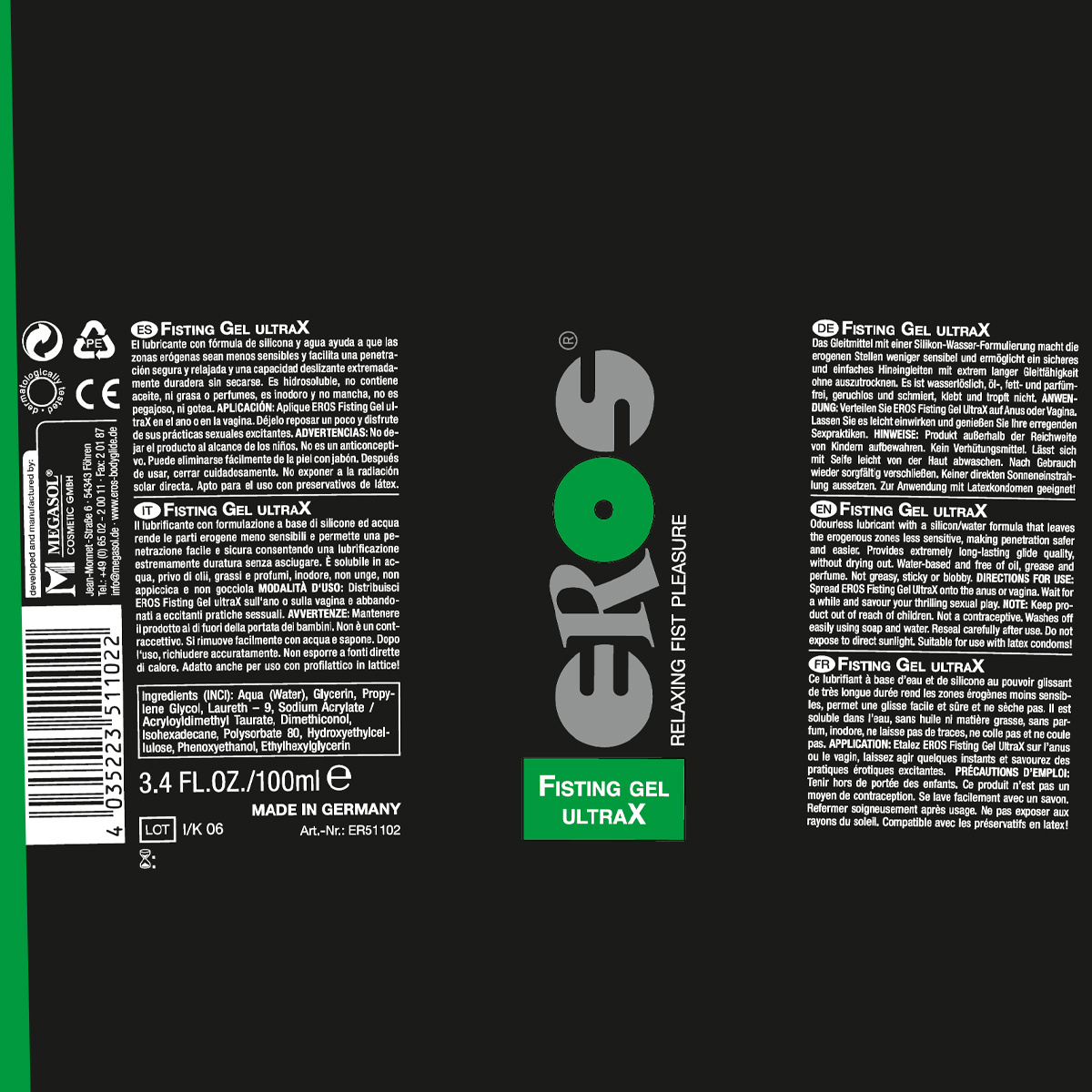 Eros Fisting Gel Ultrax – Safe & Long-Lasting Lubricant