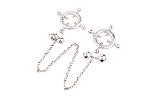 Runde Nippelklemmen mit Glöckchen | Elegant & verstellbar