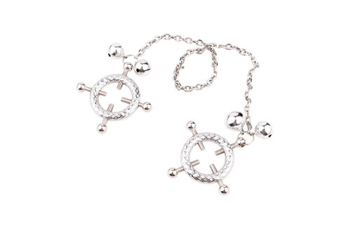 Runde Nippelklemmen mit Glöckchen | Elegant & verstellbar