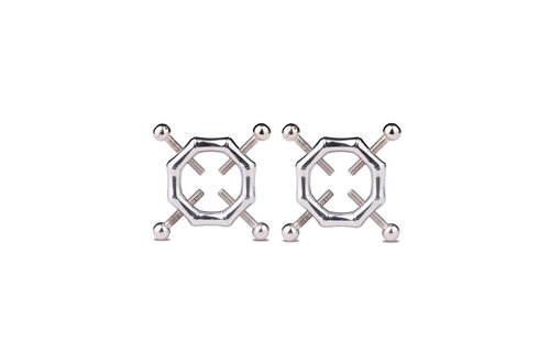 Hexagon-Nippelklemmen & PU-Harness | Verspielte Empfindungen