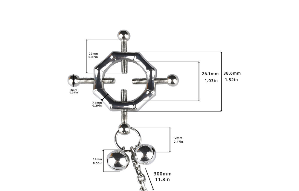 Hexagon Tepelklemmen & PU-Harnas | Speelse Sensaties