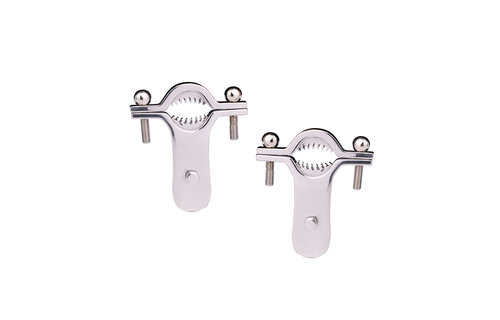 Adjustable Nipple Clamps with Bells & PU Leather Harness