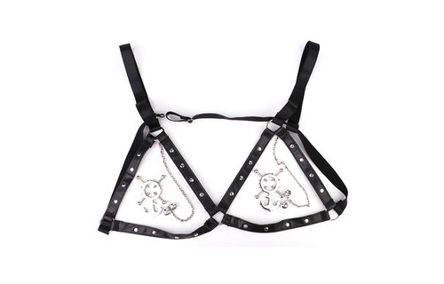 Anker Tepelklemmen & PU Leren Harnas Set | Kiotos BDSM