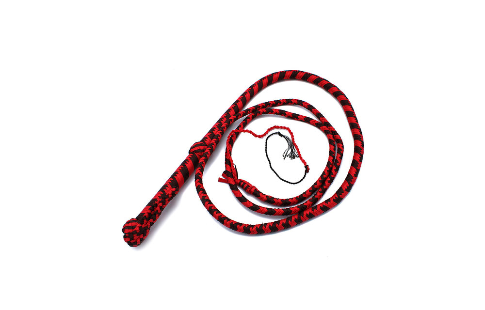 Nylon Bullwhip Black/Red 270 cm – Durable & Powerful