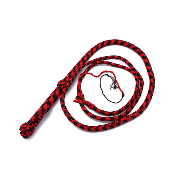 Nylon Bullwhip Black/Red 270 cm – Durable & Powerful