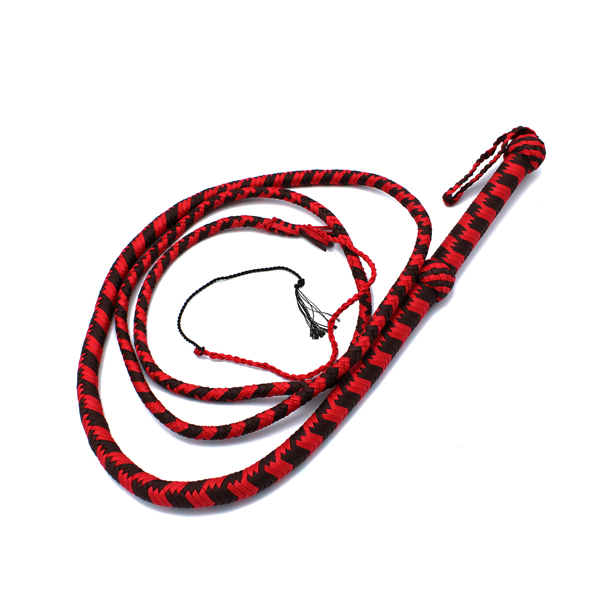 Nylon Bullwhip Black/Red 270 cm – Durable & Powerful