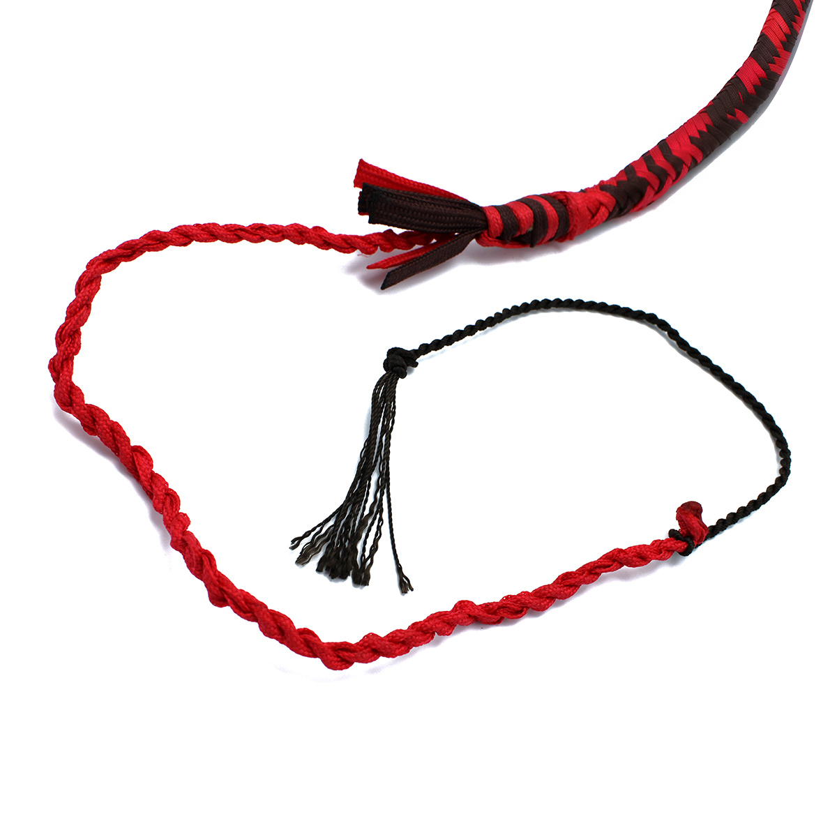 Nylon Bullwhip Zwart/Rood 270 cm – Duurzaam & Krachtig
