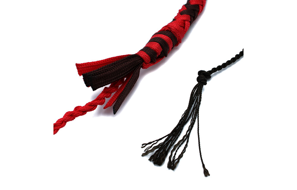 Nylon Bullwhip Zwart/Rood 270 cm – Duurzaam & Krachtig