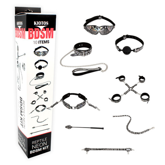 Kiotos BDSM Kit Reptile Neon – Luxury BDSM Accessories Silver