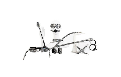 Kiotos BDSM-Set Reptile Neon – Luxuriöse BDSM-Accessoires Silber