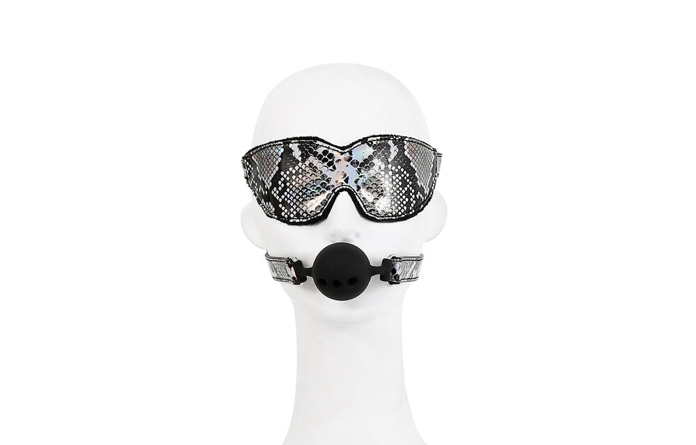 Kiotos BDSM-Set Reptile Neon – Luxuriöse BDSM-Accessoires Silber