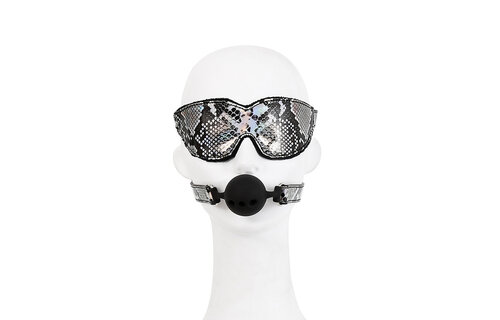 Kiotos BDSM-Set Reptile Neon – Luxuriöse BDSM-Accessoires Silber