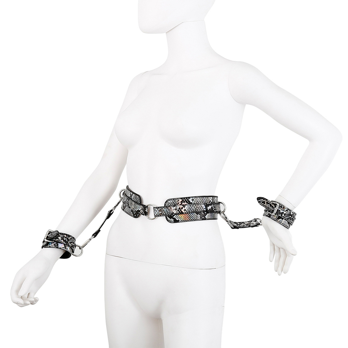 Kiotos BDSM-Set Reptile Neon – Luxuriöse BDSM-Accessoires Silber