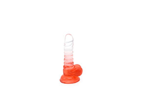 Kiotos Cox Farbiger Dildo Rot Transparent 15,5 cm Mit Saugnapf