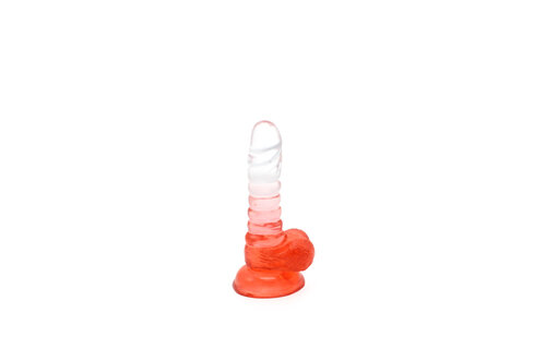 Kiotos Cox Kleur Dildo Rood Transparant 15,5 cm Met Zuignap