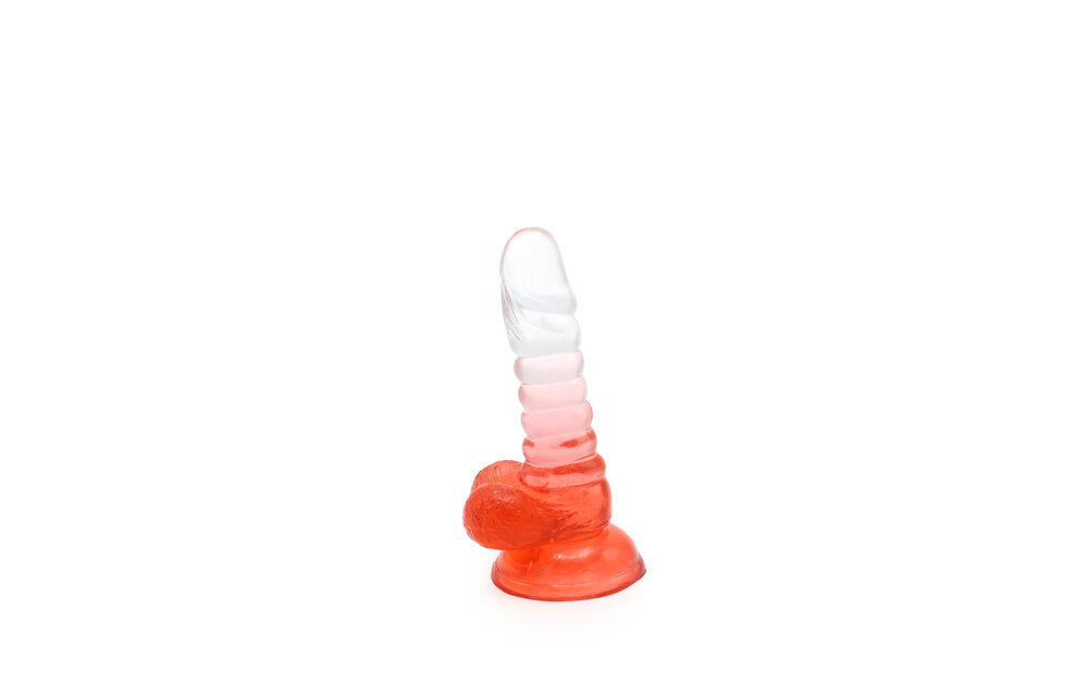 Kiotos Cox Farbiger Dildo Rot Transparent 15,5 cm Mit Saugnapf
