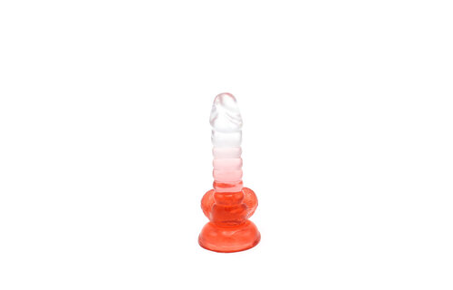 Kiotos Cox Kleur Dildo Rood Transparant 15,5 cm Met Zuignap
