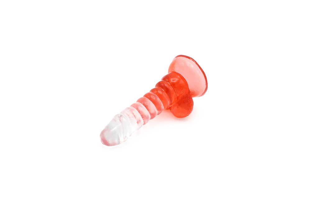 Kiotos Cox Farbiger Dildo Rot Transparent 15,5 cm Mit Saugnapf