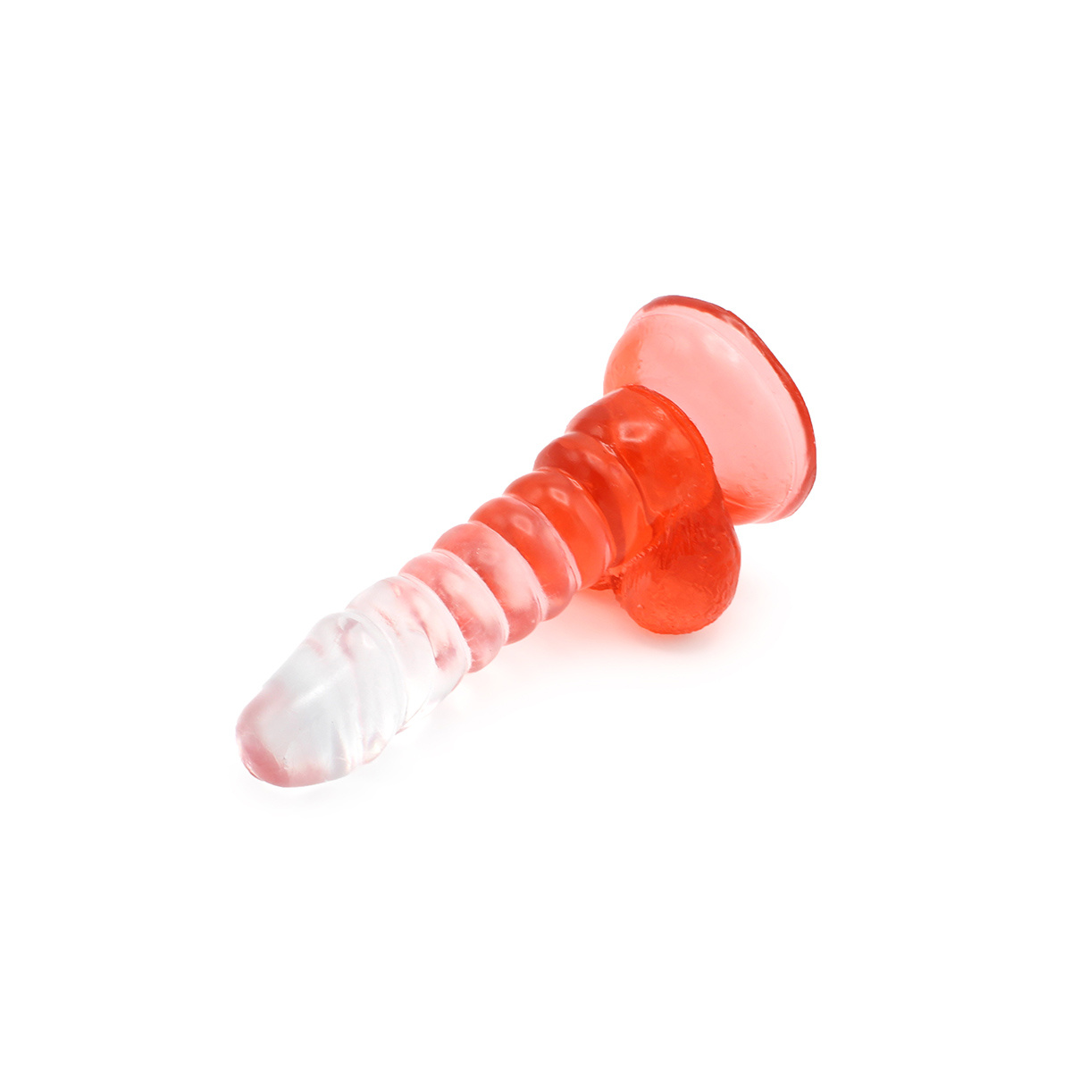 Kiotos Cox Colour Dildo Red Transparent 15.5 cm With Suction Cup