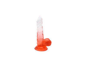 Kiotos Cox Color Dildo 03 Rot 17,5 cm – Transparent & Saugnapf