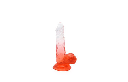Kiotos Cox Color Dildo 03 Rot 17,5 cm – Transparent & Saugnapf