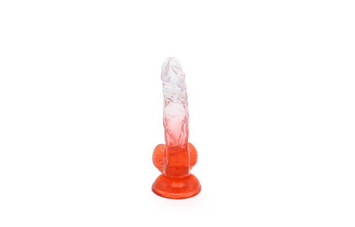 Kiotos Cox Color Dildo 03 Rot 17,5 cm – Transparent & Saugnapf